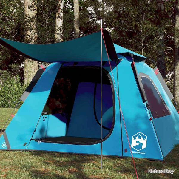 Tente de camping � d�me 4 personnes bleu lib�ration rapide