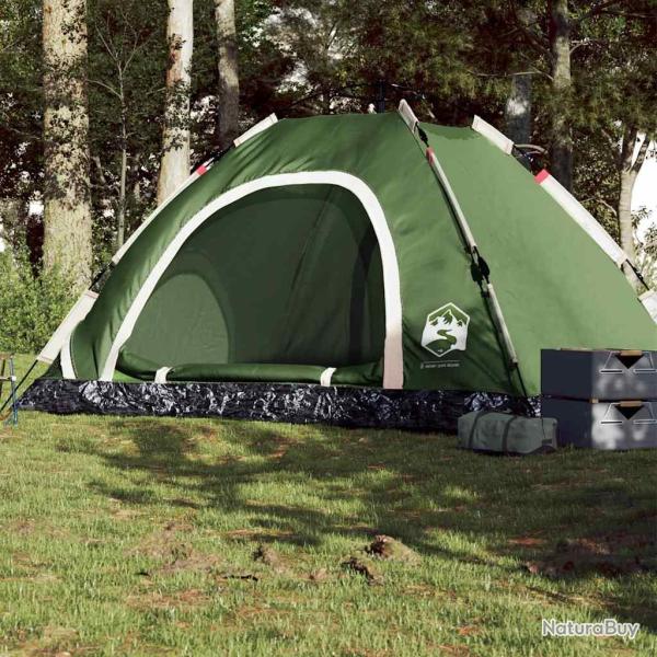 Tente de camping 5 personnes vert lib�ration rapide