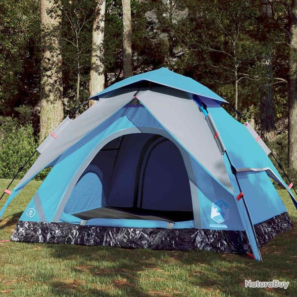 Tente de camping � d�me 4 personnes bleu lib�ration rapide