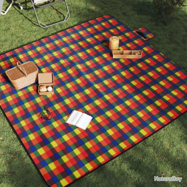 Couverture de pique-nique pliable 200x200 cm velours