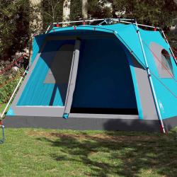 Tente familiale cabine 7 personnes bleu d&eacute;gagement rapide