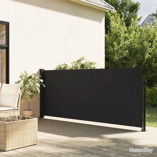 Auvent lat�ral r�tractable noir 117x300 cm