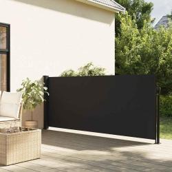 Auvent lat&eacute;ral r&eacute;tractable noir 140x600 cm