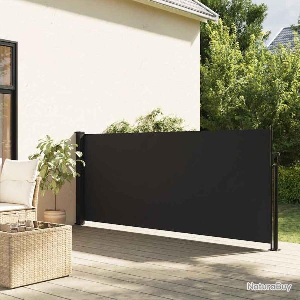 Auvent lat�ral r�tractable noir 140x600 cm