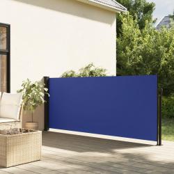 Auvent lat&eacute;ral r&eacute;tractable bleu 140x600 cm