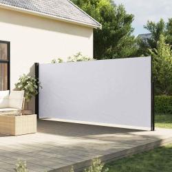 Auvent lat&eacute;ral r&eacute;tractable blanc 160x600 cm
