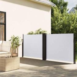 Auvent lat&eacute;ral r&eacute;tractable blanc 100x600 cm