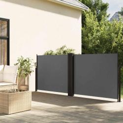 Auvent lat&eacute;ral r&eacute;tractable anthracite 120x600 cm