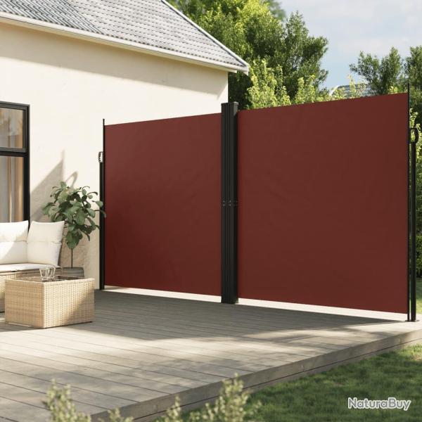 Auvent lat�ral r�tractable marron 200x1000 cm