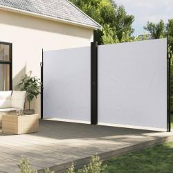 Auvent lat&eacute;ral r&eacute;tractable blanc 200x1000 cm
