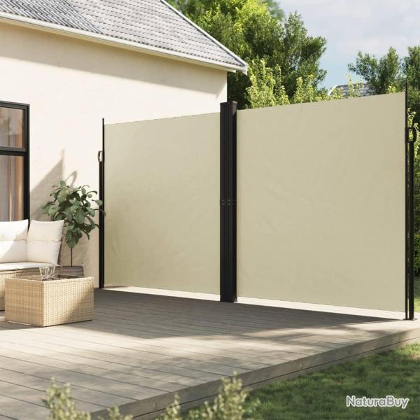 Auvent lat�ral r�tractable cr�me 220x1000 cm