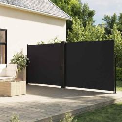 Auvent lat&eacute;ral r&eacute;tractable noir 180x1200 cm