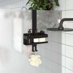 Support de douche suspendu noir mat acier inoxydable 304 bross&eacute;