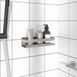 &Eacute;tag&egrave;re de douche 23x6,5x6 cm acier inoxydable 304 bross&eacute;