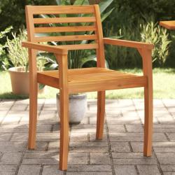 Chaises de lot de 2 59x55x85 cm bois massif d'acacia