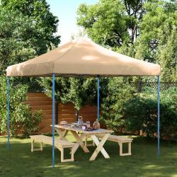 Tente de r&eacute;ception pliable escamotable beige 292x292x315 cm