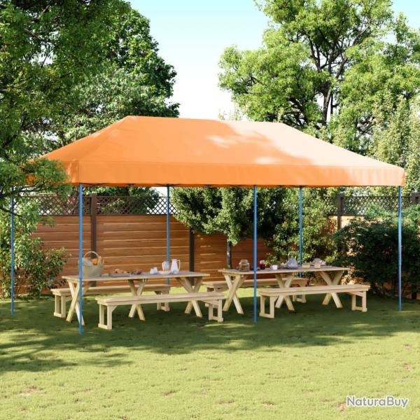 Tente de r�ception pliable escamotable orange 580x292x315 cm