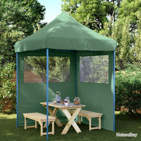 Tente de r�ception pliable escamotable 2 parois lat�rales vert