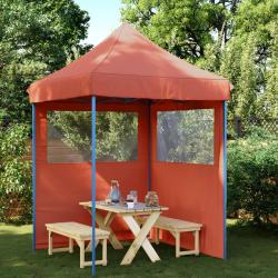 Tente de r&eacute;ception pliable escamotable avec 2 parois lat&eacute;rales