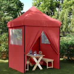 Tente de r&eacute;ception pliable escamotable avec 4 parois lat&eacute;rales