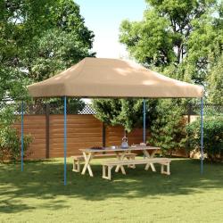 Tente de r&eacute;ception pliable escamotable beige 410x279x315 cm
