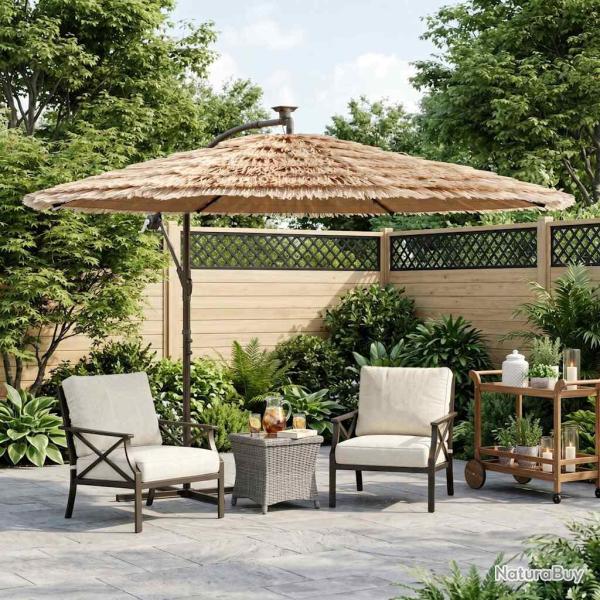 Parasol de avec m�t en acier marron 269x269x235 cm