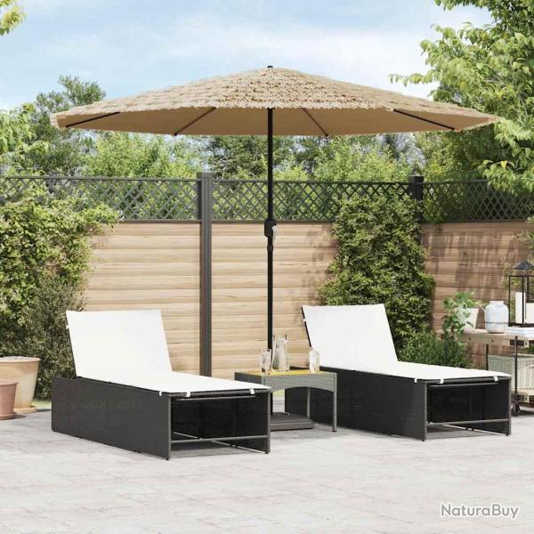 Parasol de avec m�t en acier marron 324x324x247 cm