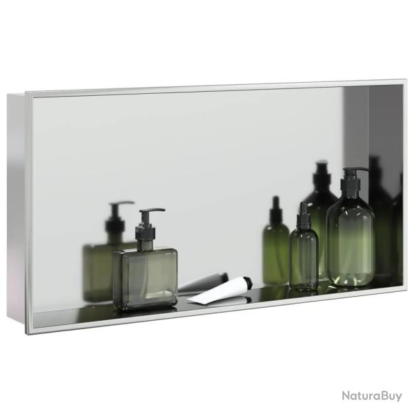 Niche de douche argent� bross� 62x32x9 cm acier inoxydable