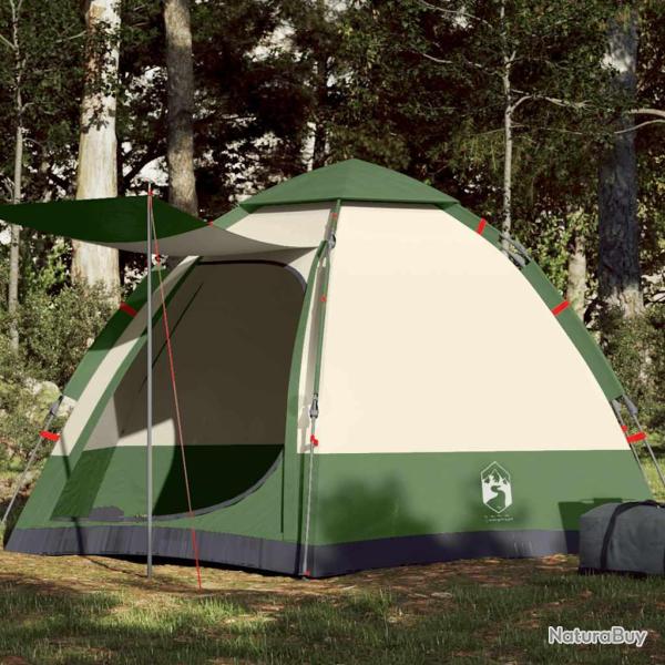 Tente de camping cabine 4 personnes vert lib�ration rapide