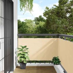 &Eacute;cran d'intimit&eacute; de balcon cr&egrave;me 600x90 cm PVC