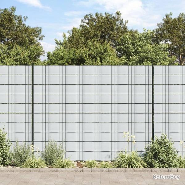 Brises-vues de 10 pcs gris clair 252,5x19 cm PVC
