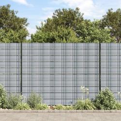 Brises-vues de 10 pcs gris 252,5x19 cm PVC