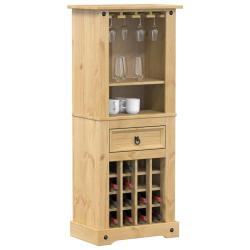 Casier &agrave; vin Corona 56x35x134,5 cm bois massif de pin
