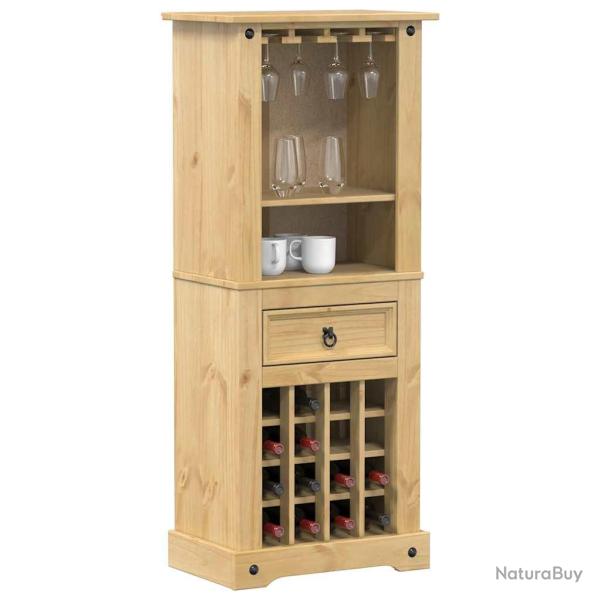 Casier � vin Corona 56x35x134,5 cm bois massif de pin