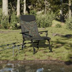 Chaise de p&ecirc;che avec accoudoir pliable camouflage