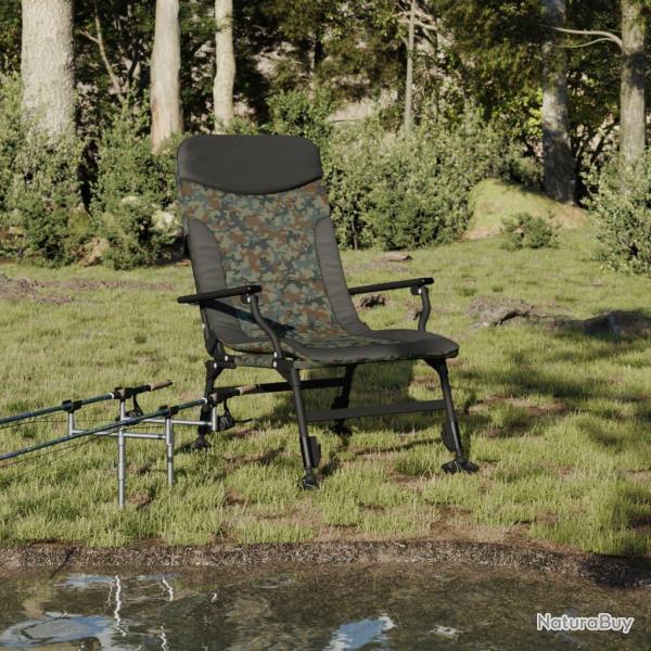 Chaise de p�che avec accoudoir pliable camouflage