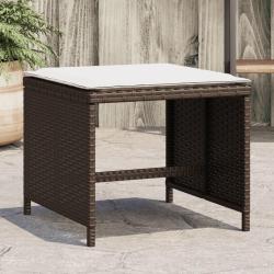 Tabourets de avec coussins 4pcs marron 40x40x35 cm rotin