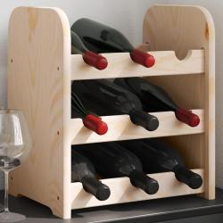 Casier &agrave; vin 33x25x37 cm bois de pin massif