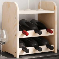 Casier &agrave; vin avec panneau sup&eacute;rieur 33x25x37 cm bois pin massif