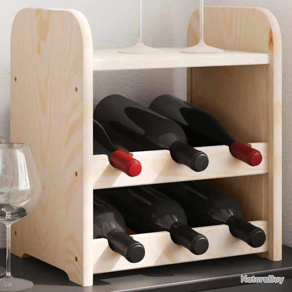Casier � vin avec panneau sup�rieur 33x25x37 cm bois pin massif
