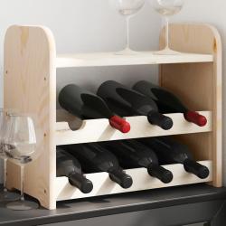 Casier &agrave; vin avec panneau sup&eacute;rieur 43x25x37 cm bois pin massif