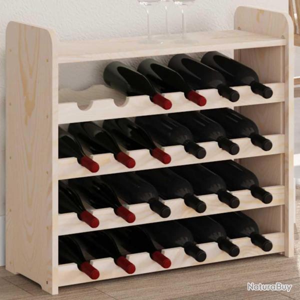Casier � vin et panneau sup�rieur 67,5x25x60 cm bois pin massif