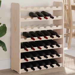 Casier &agrave; vin 67,5x25x87 cm Bois de pin massif