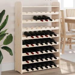 Casier &agrave; vin avec panneau sup&eacute;rieur bois de pin massif