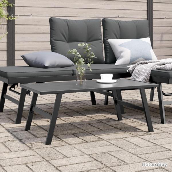 Table basse de noir 90x45x35 cm acier enduit de poudre