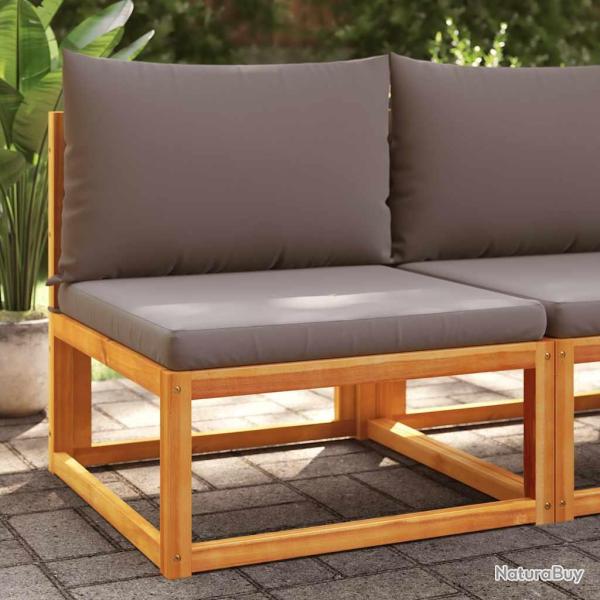Canap� de sans accoudoirs avec coussins en bois d'acacia et corde