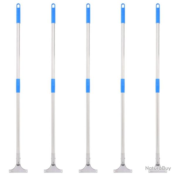 Manches de raclette de sol 5 pcs 119,5 cm acier et plastique