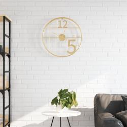 Horloge murale dor&eacute; &Oslash;50 cm fer