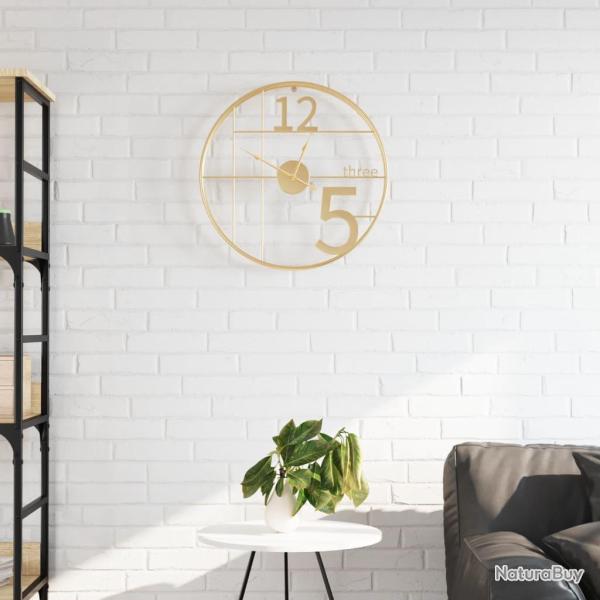 Horloge murale dor� �50 cm fer