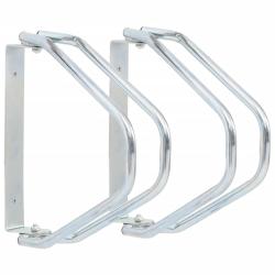 Support de bicyclette mural 2 pcs acier galvanis&eacute;